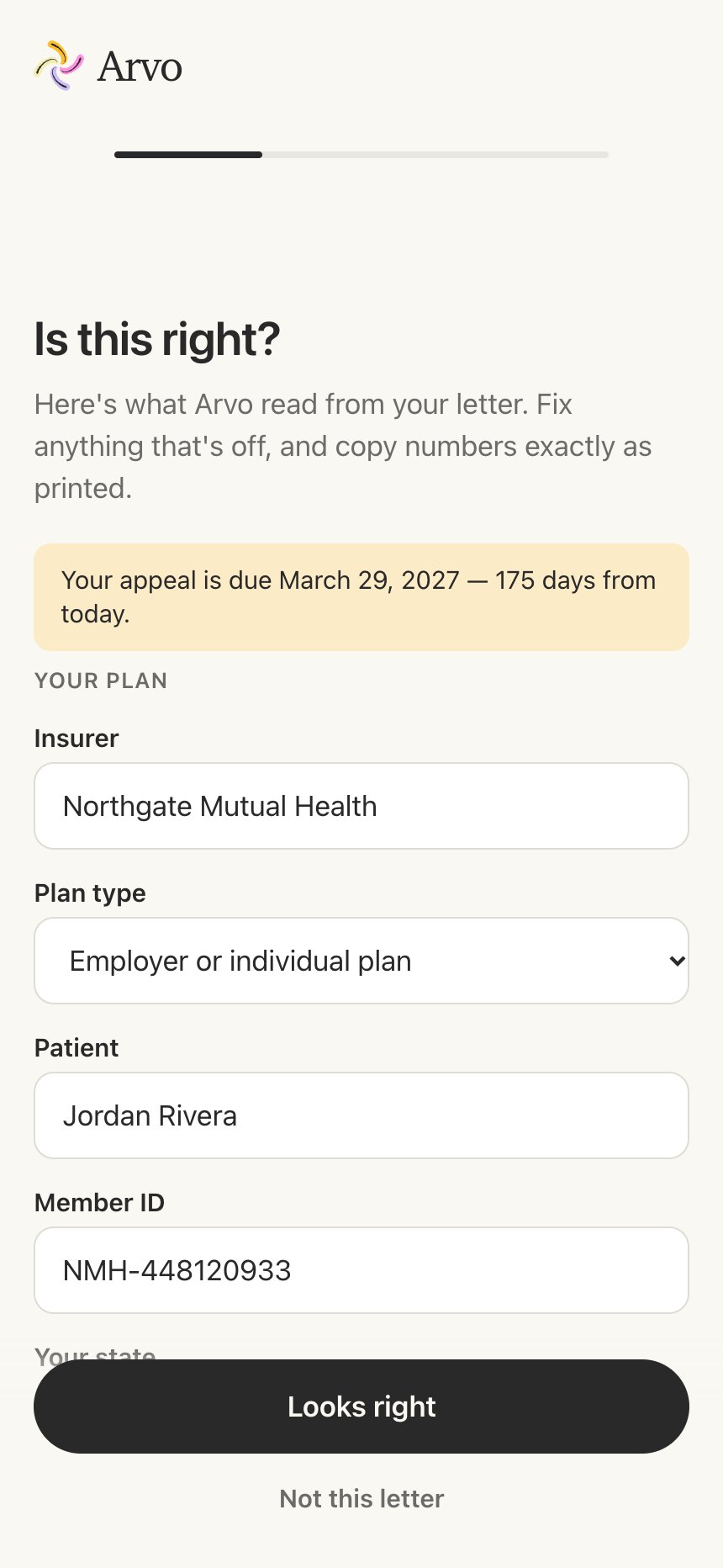 The Arvo app: Check what it read